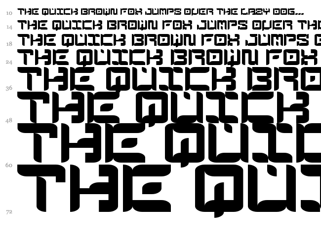 The Messenger font waterfall